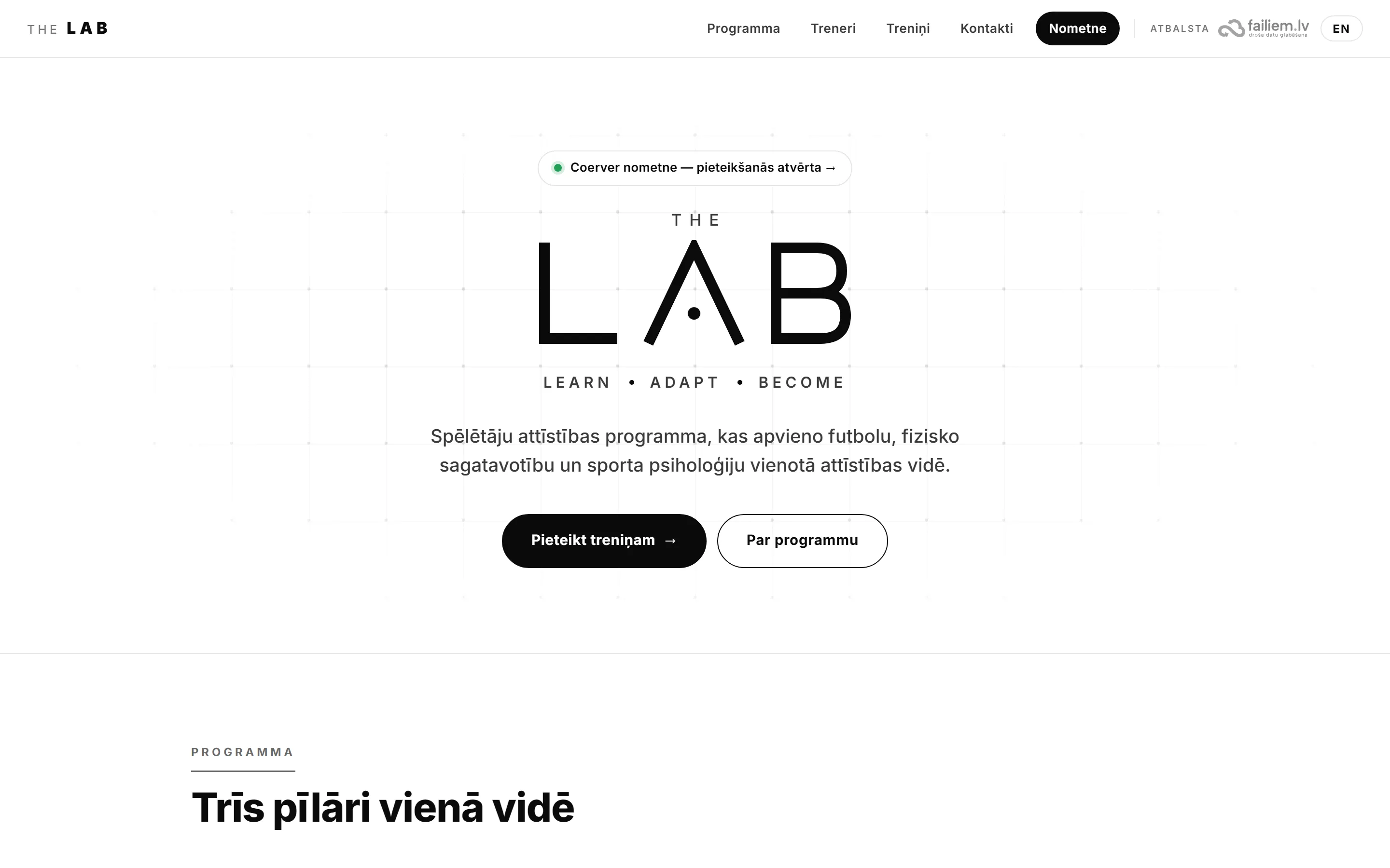 the-lab.lv sākumlapa